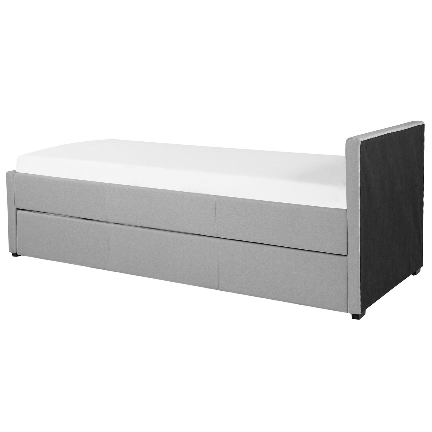 Ausziehbett Stoff MARMANDE 80 x 200 cm Hellgrau