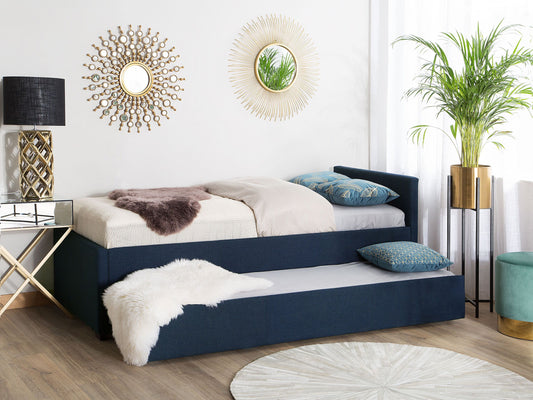 Ausziehbett Stoff MARMANDE 80 x 200 cm Marineblau