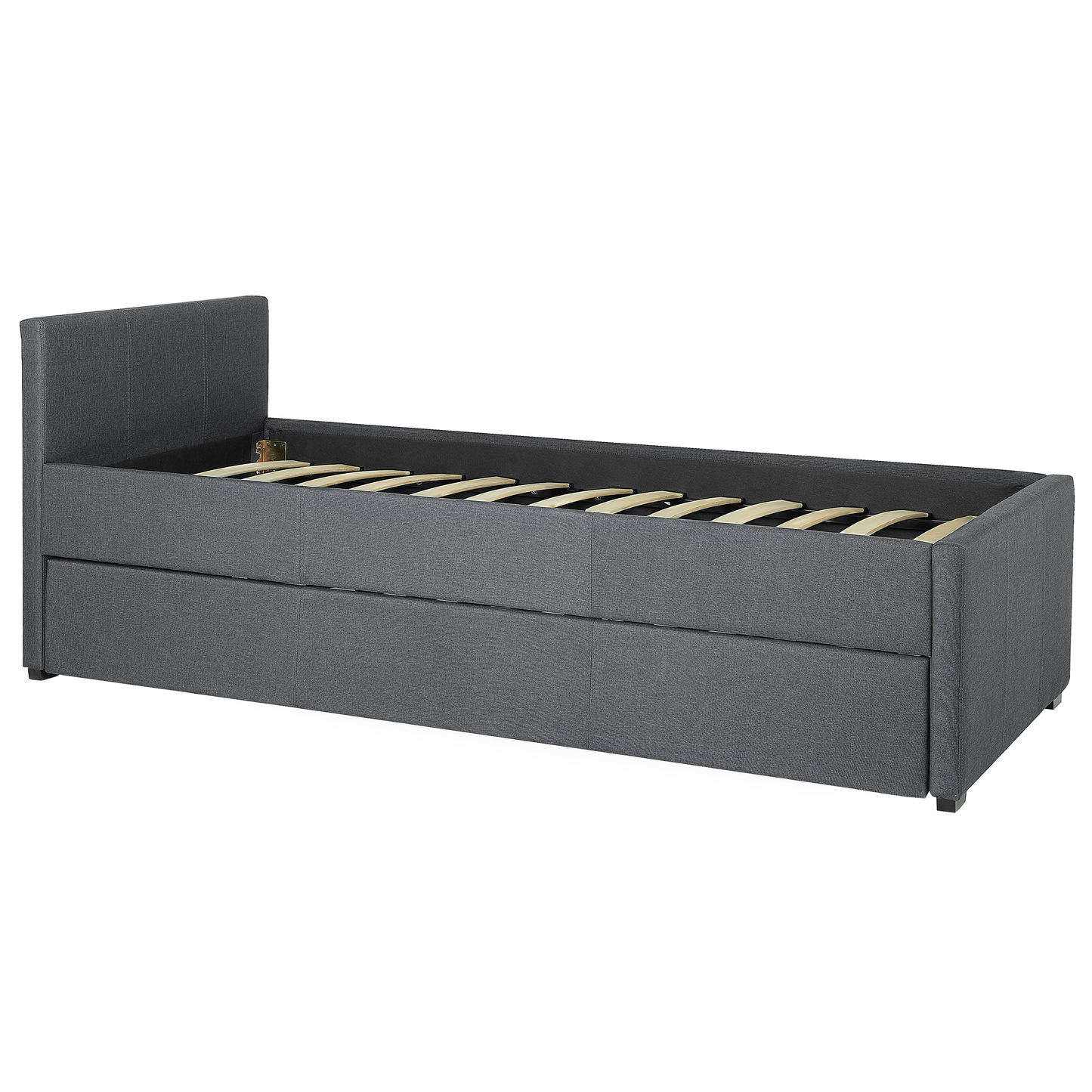 Ausziehbett Stoff MARMANDE 80 x 200 cm Dunkelgrau