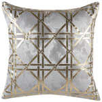 Dekokissen 2er Set CASSIA 45 x 45 cm Grau Geometrisches Muster