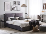 Bett mit Stauraum Samtstoff BATILLY 180 x 200 cm Grau