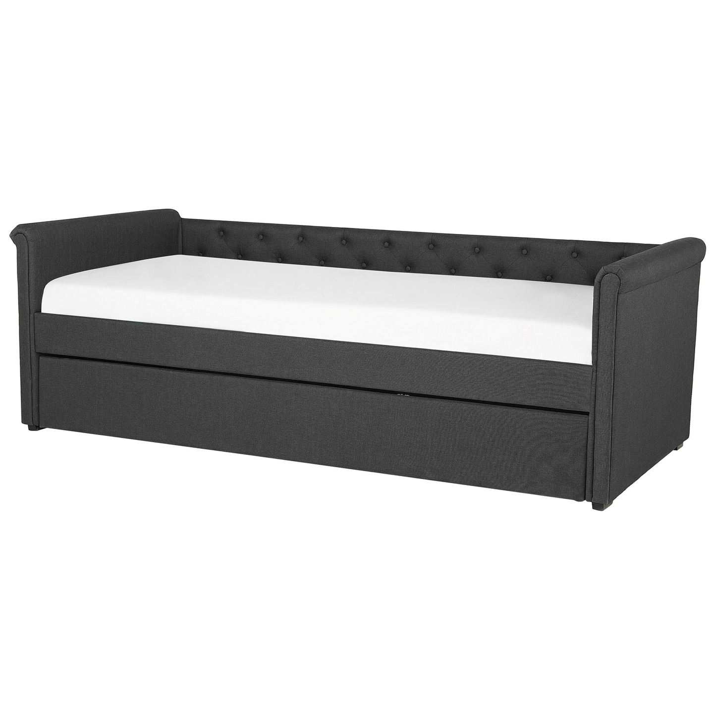 Ausziehbett Stoff LIBOURNE 80 x 200 cm Dunkelgrau