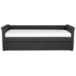 Ausziehbett Stoff LIBOURNE 80 x 200 cm Dunkelgrau
