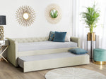 Ausziehbett Stoff LIBOURNE 80 x 200 cm Beige