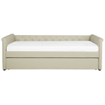 Ausziehbett Stoff LIBOURNE 80 x 200 cm Beige