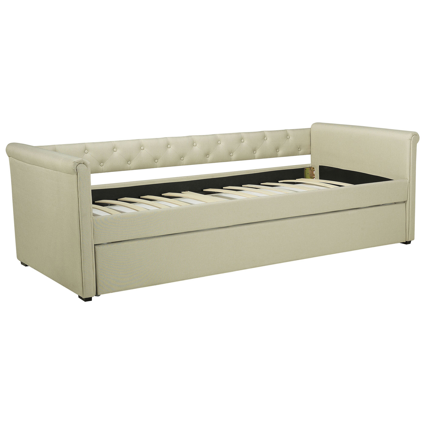 Ausziehbett Stoff LIBOURNE 80 x 200 cm Beige