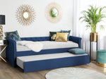 Ausziehbett Stoff LIBOURNE 80 x 200 cm Marineblau
