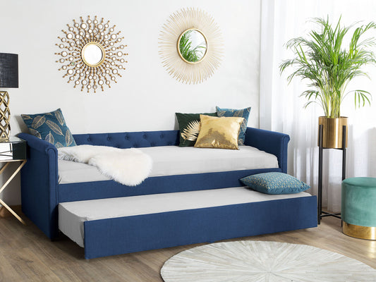 Ausziehbett Stoff LIBOURNE 80 x 200 cm Marineblau