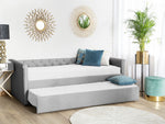 Ausziehbett Stoff LIBOURNE 80 x 200 cm Hellgrau
