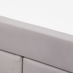 Boxspringbett Polsterbezug mit Bettkasten hochklappbar hellgrau 160 x 200 cm MAGNATE