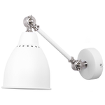 Wandlampe 2er Set MISSISSIPPI verstellbar Metall Weiss