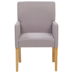 Esszimmerstuhl Polsterbezug hellgrau ROCKEFELLER