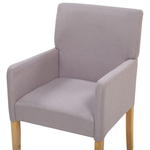 Esszimmerstuhl Polsterbezug hellgrau ROCKEFELLER