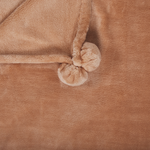 Kuscheldecke TERKE 200 x 220 cm Hellbraun