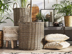 Set mit 2 Blumentöpfen BITOLA PE Rattan 40/48 cm Braun