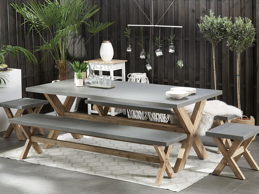 Garten-Hocker OLBIA Beton Grau