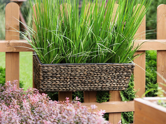Blumenkübel KAWALA Rattan 60 cm Braun
