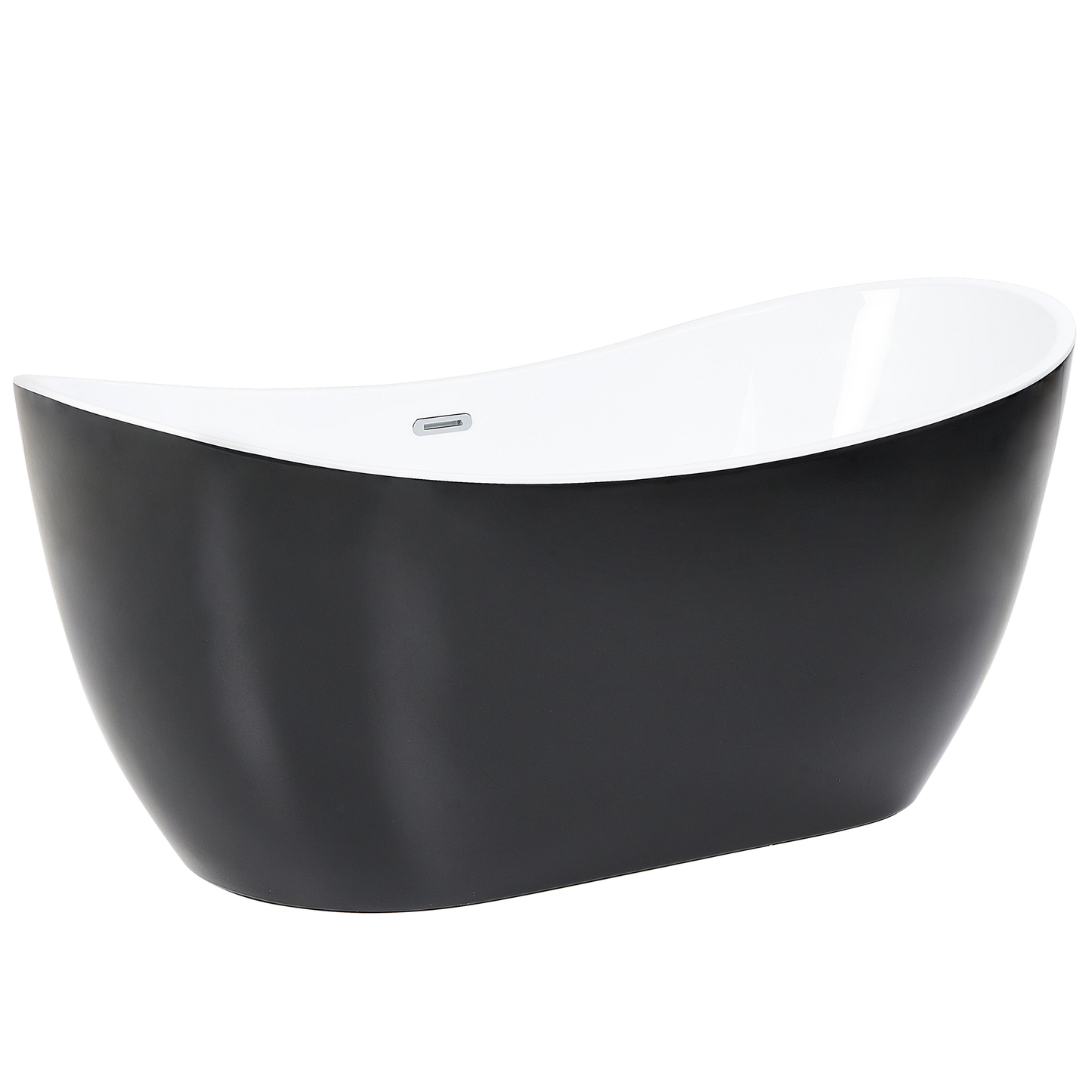 Badewanne freistehend schwarz oval 170 x 77 cm ANTIGUA