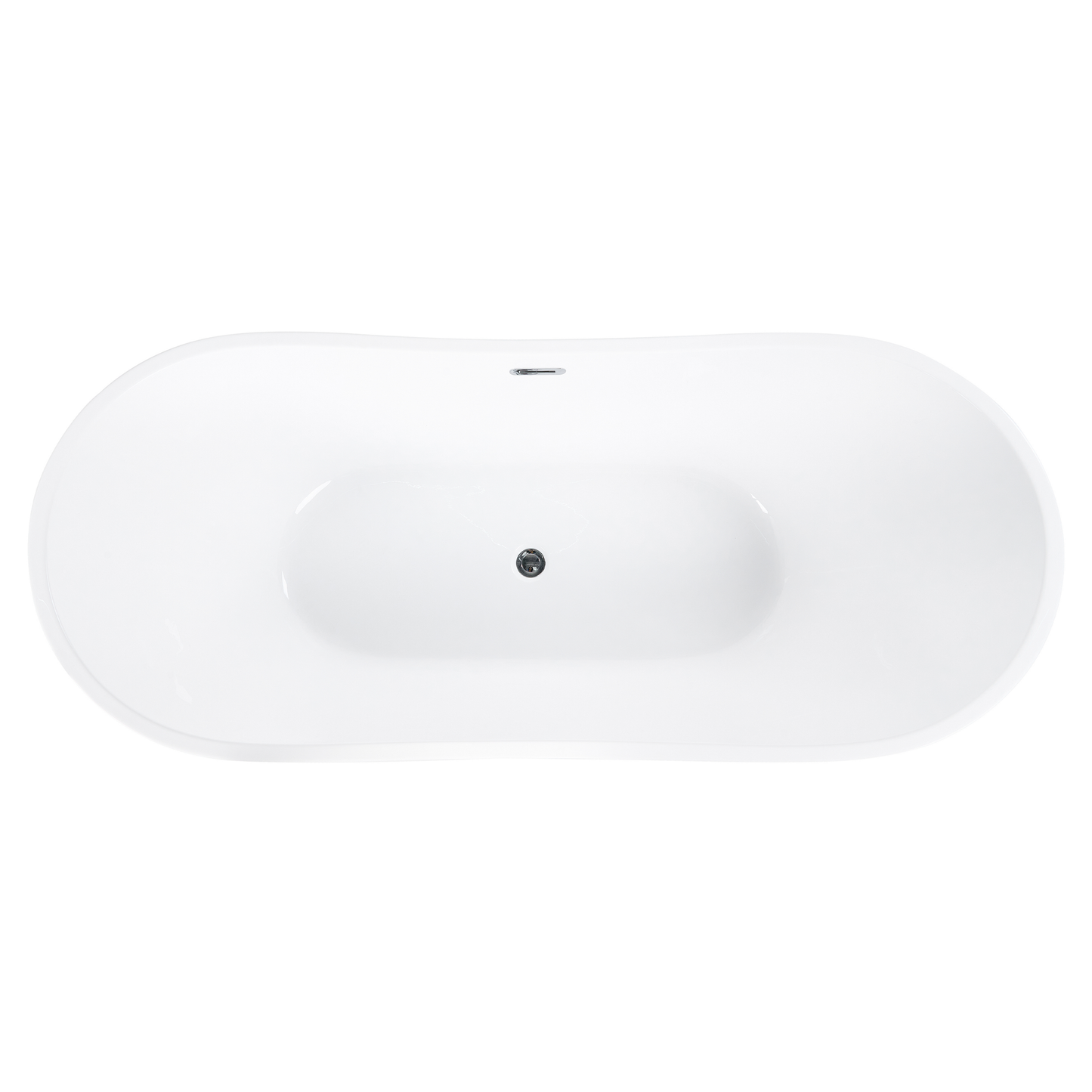Badewanne freistehend schwarz oval 170 x 77 cm ANTIGUA