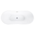 Badewanne freistehend schwarz oval 170 x 77 cm ANTIGUA