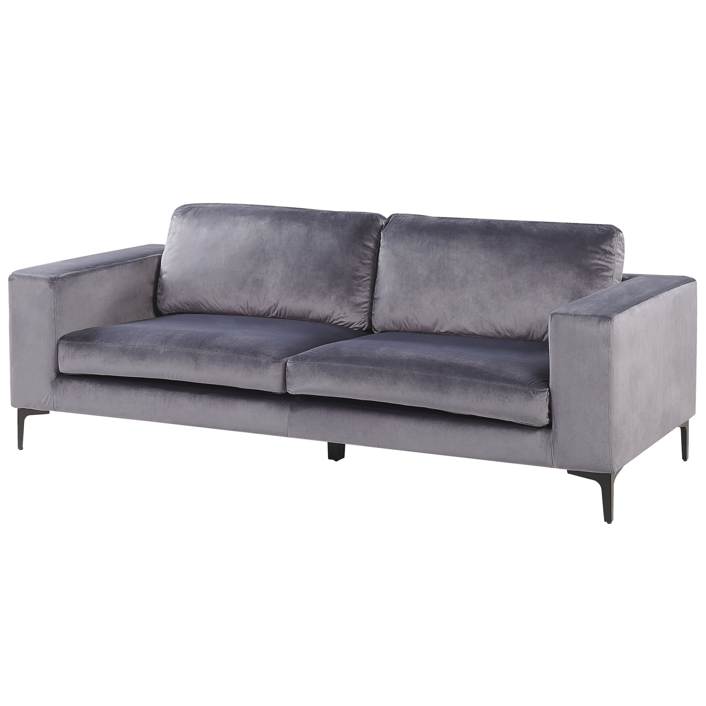 3-Sitzer Sofa Samtstoff dunkelgrau VADSTENA