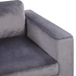 3-Sitzer Sofa Samtstoff dunkelgrau VADSTENA