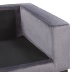 3-Sitzer Sofa Samtstoff dunkelgrau VADSTENA