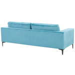3-Sitzer Sofa Samtstoff hellblau VADSTENA
