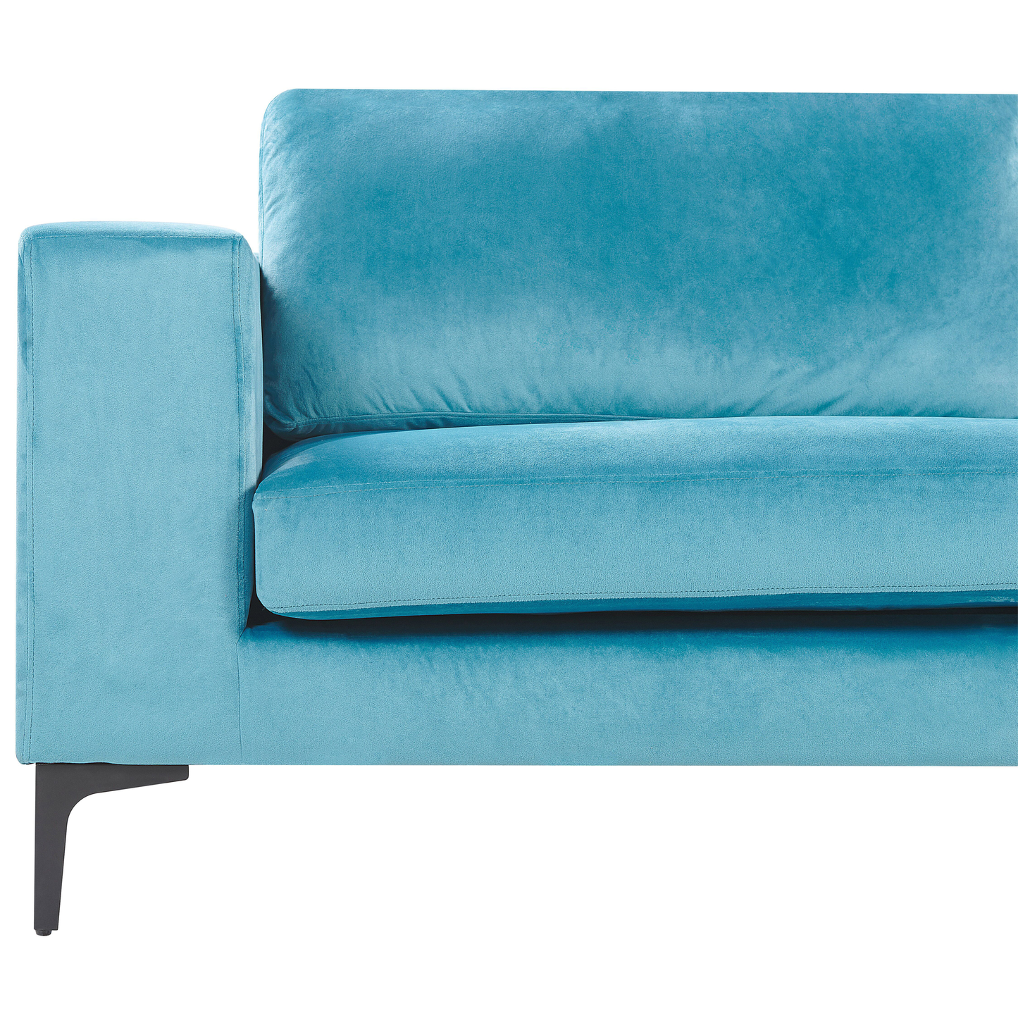 3-Sitzer Sofa Samtstoff hellblau VADSTENA