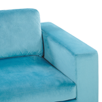 3-Sitzer Sofa Samtstoff hellblau VADSTENA