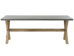 Gartenmöbel Set mit Bänken und Hockern 8-Sitzer OLBIA Beton Grau
