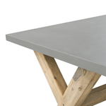 Gartenmöbel Set mit Bänken und Hockern 8-Sitzer OLBIA Beton Grau
