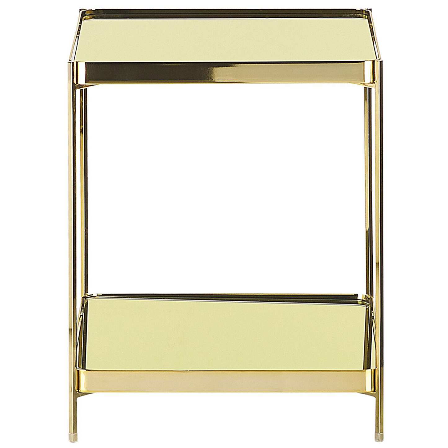 Beistelltisch Glas gold quadratisch 41 x 41 cm ALSEA klein