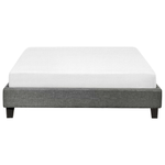 Bett mit Lattenrost Stoff ROANNE 140 x 200 cm Grau