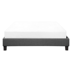 Bett mit Lattenrost Stoff ROANNE 140 x 200 cm Grau