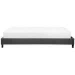 Bett mit Lattenrost Stoff ROANNE 180 x 200 cm Grau