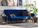 Schlafsofa Samtstoff Marineblau VIMMERBY
