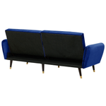 Schlafsofa Samtstoff Marineblau VIMMERBY
