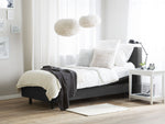 Bett verstellbar Stoff DUKE 80 x 200 cm Dunkelgrau