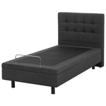 Bett verstellbar Stoff DUKE 80 x 200 cm Dunkelgrau