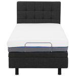 Bett verstellbar Stoff DUKE 80 x 200 cm Dunkelgrau
