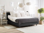 Bett verstellbar Stoff DUKE 160 x 200 cm Dunkelgrau