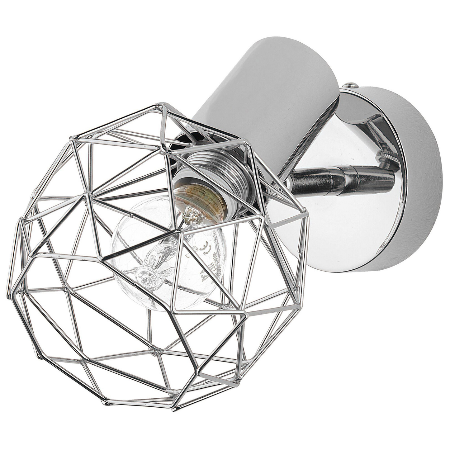 Wandleuchte Metall silber 2er Set Gitter-Design CHENAB
