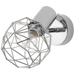 Wandleuchte Metall silber 2er Set Gitter-Design CHENAB