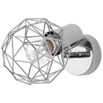 Wandleuchte Metall silber 2er Set Gitter-Design CHENAB