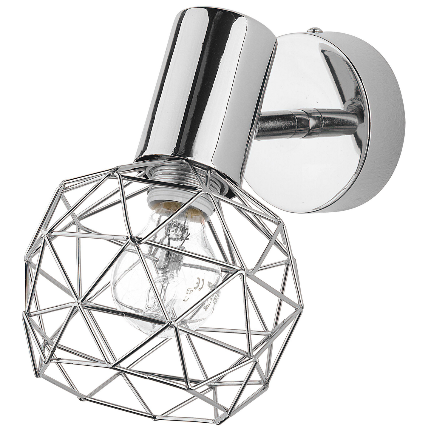 Wandleuchte Metall silber 2er Set Gitter-Design CHENAB