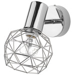 Wandleuchte Metall silber 2er Set Gitter-Design CHENAB