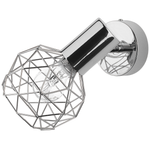 Wandleuchte Metall silber 2er Set Gitter-Design CHENAB