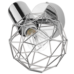 Wandleuchte Metall silber 2er Set Gitter-Design CHENAB