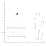 Wandlampe 2er Set LOVAT verstellbar Metall Transparent Schwarz